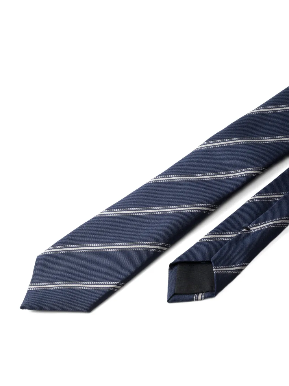  Prada Striped Tie - Blue 