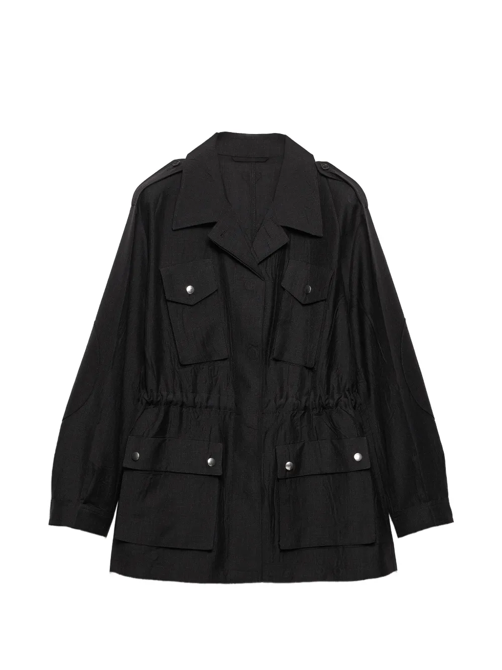 Prada Geknöpfte Jacke mit Klappentaschen - Schwarz