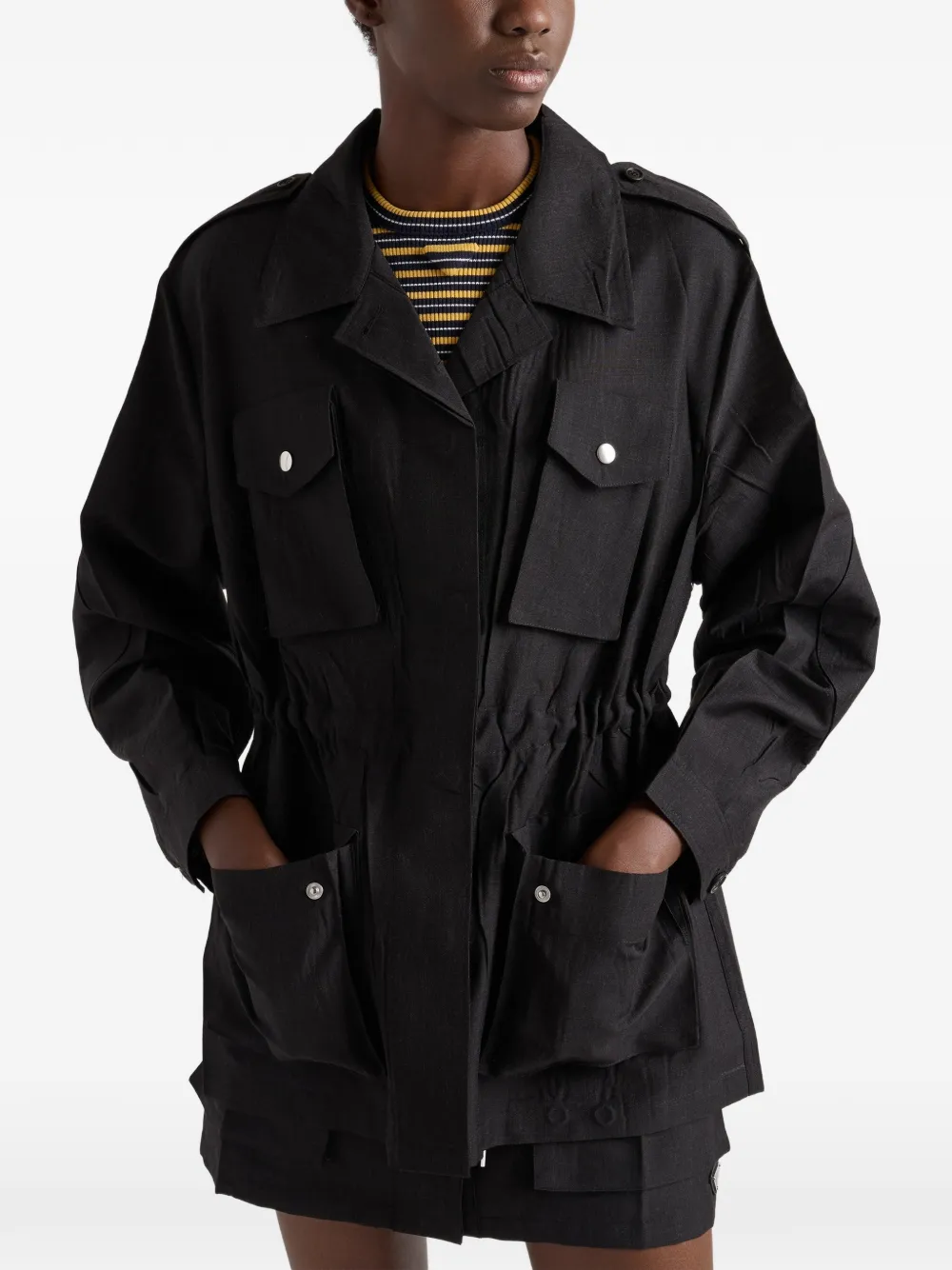 Prada Geverfd mohair-jack Zwart