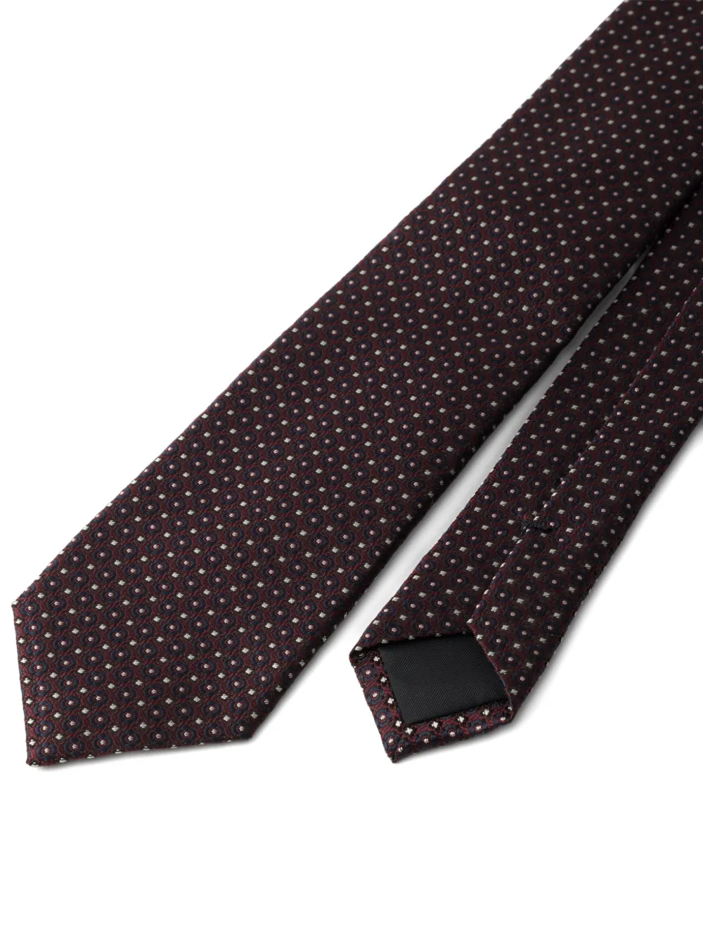 Prada pattern silk tie - Marrone