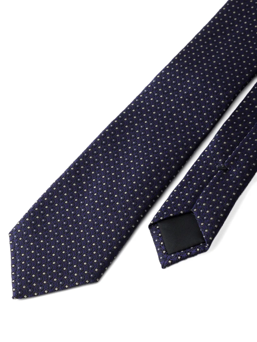  Prada Patterned Silk Tie - Blue 