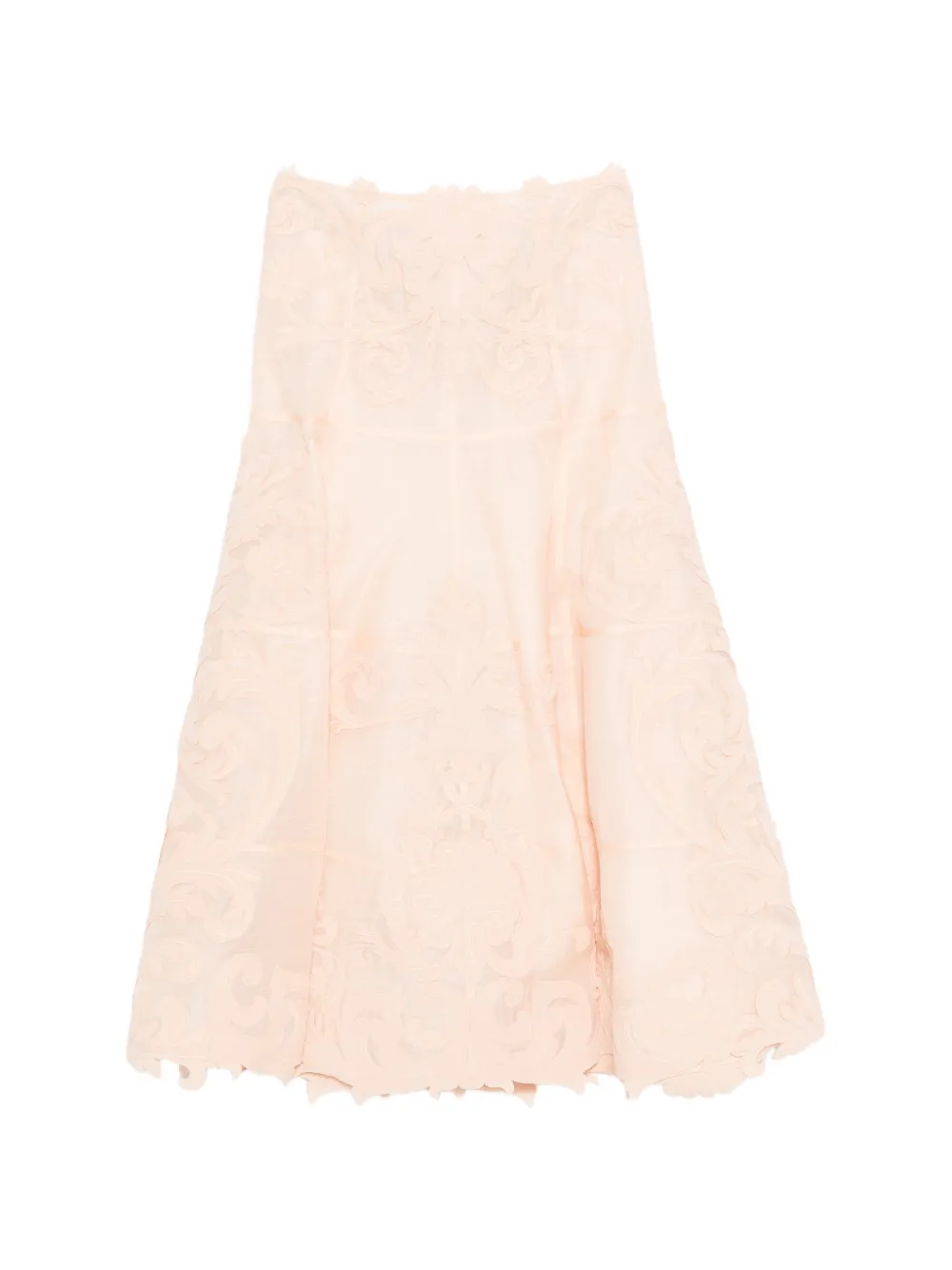 ZIMMERMANN floral-pattern midi skirt - Rosa