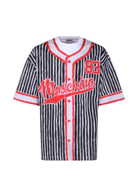Moschino stripes graphic polo shirt