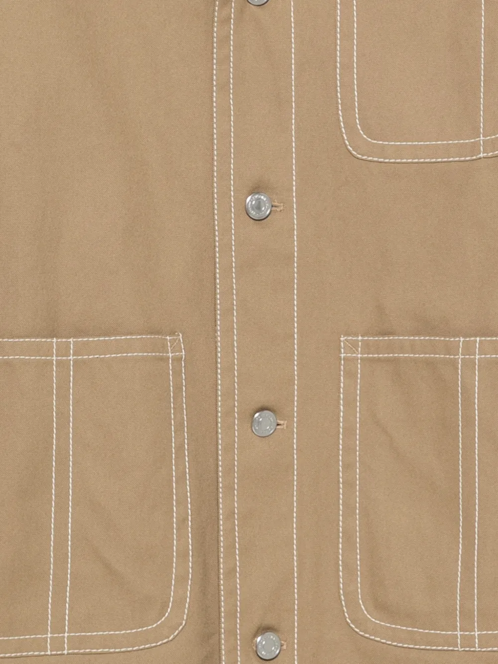  Ami Paris Pocket Topstitching Jacket - Neutrals 