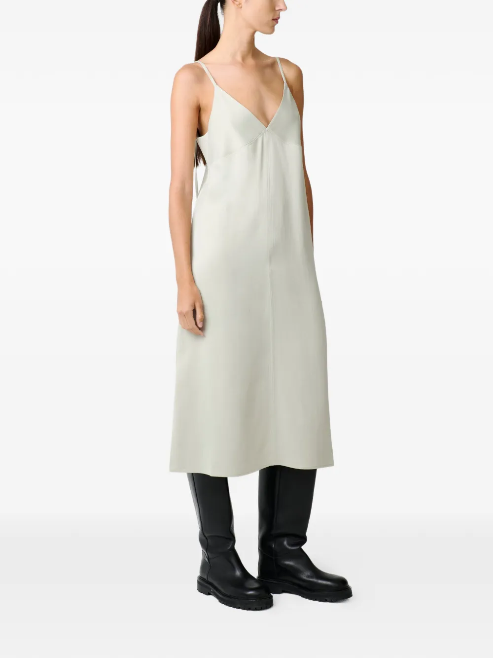  Studio Nicholson Seam V-neck Dress - Neutrals 