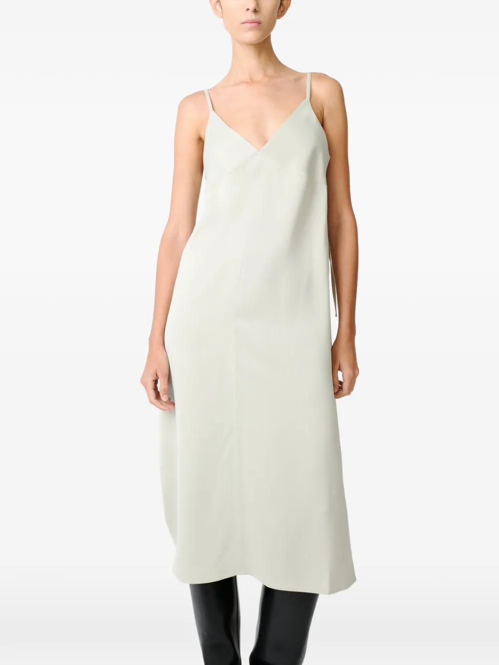  Studio Nicholson Seam V-neck Dress - Neutrals 