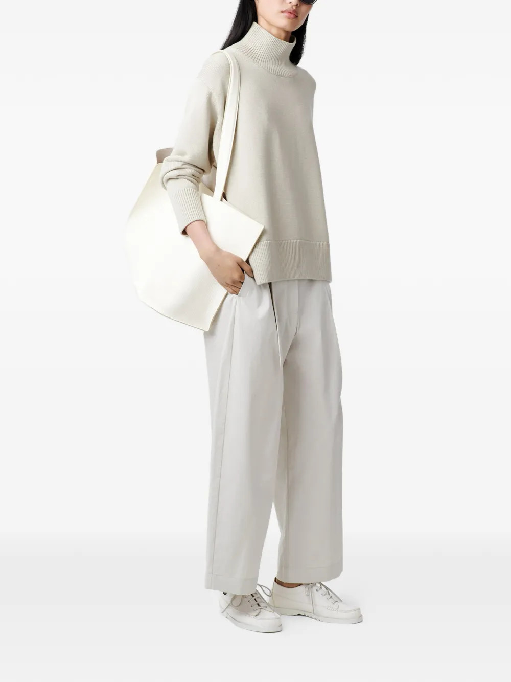  Studio Nicholson Ribbed High-neck Patria Knitwear - Neutrals 