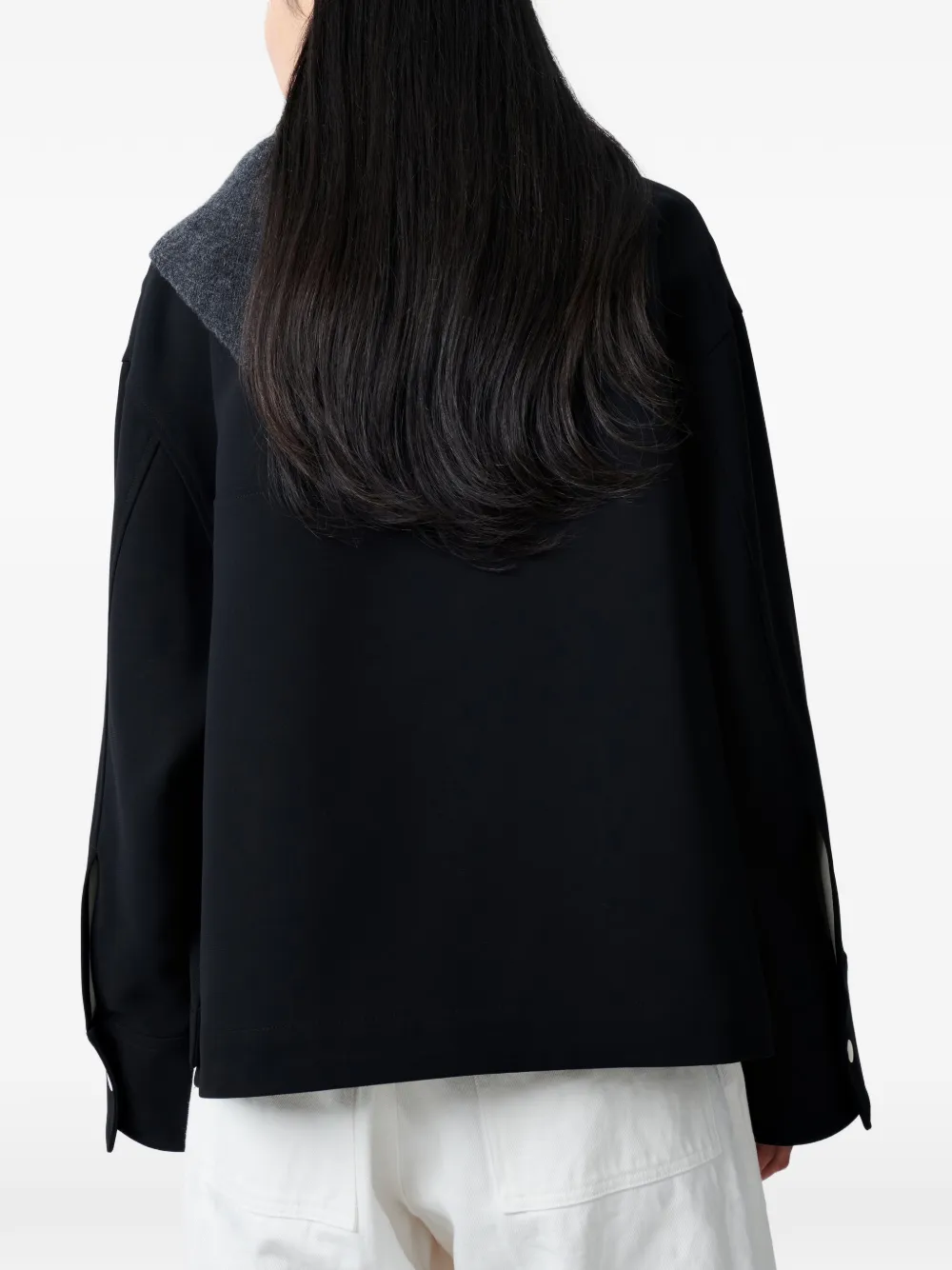 Studio Nicholson Loder Popper Pullover In Black