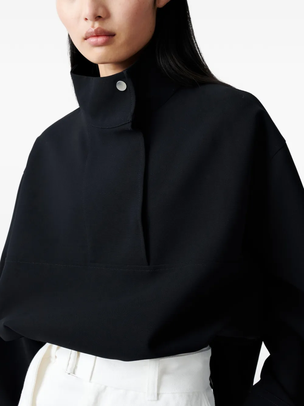 Studio Nicholson Loder Popper Pullover In Black