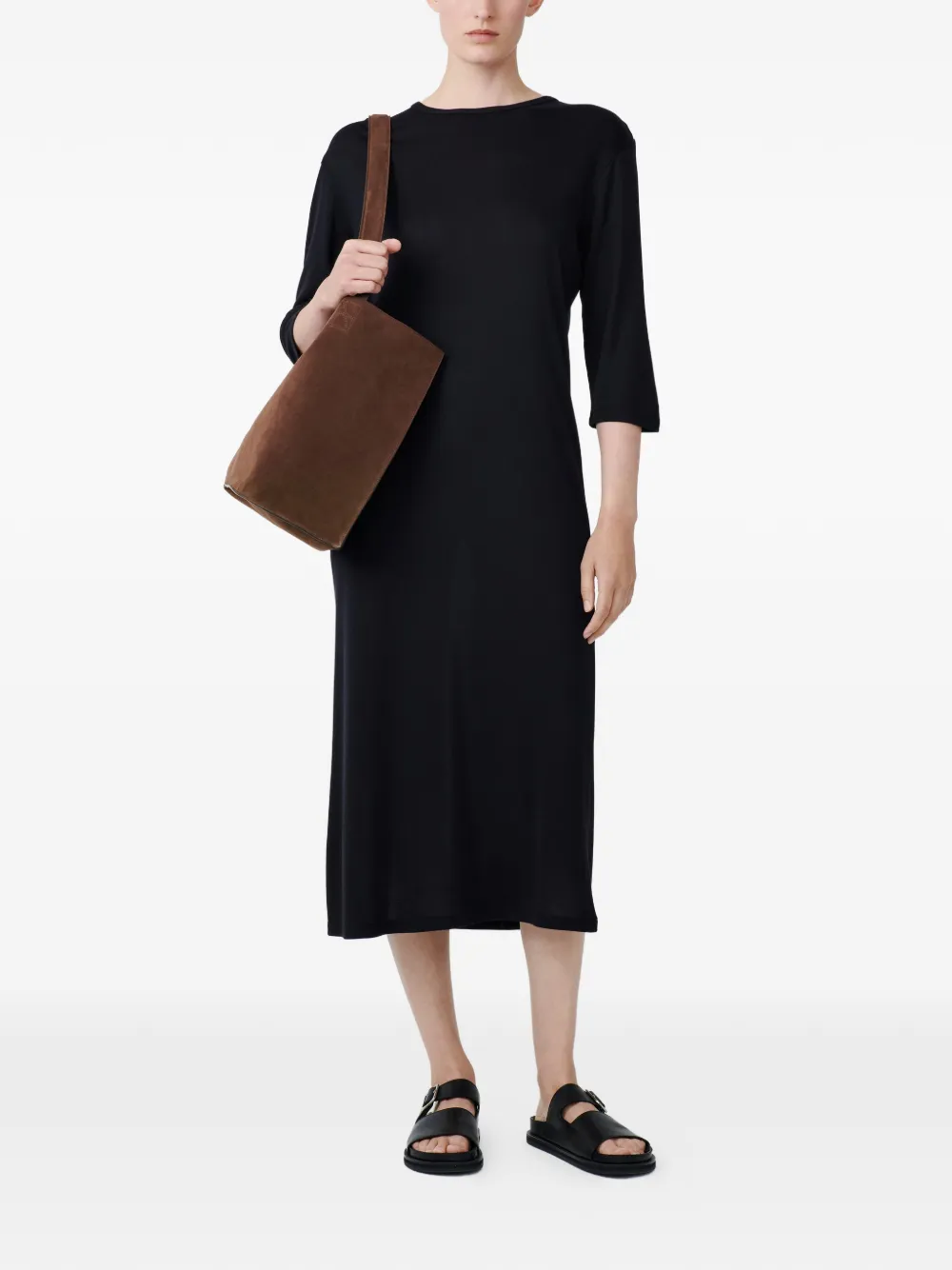  Studio Nicholson Straight Fit Banner Dress - Black 
