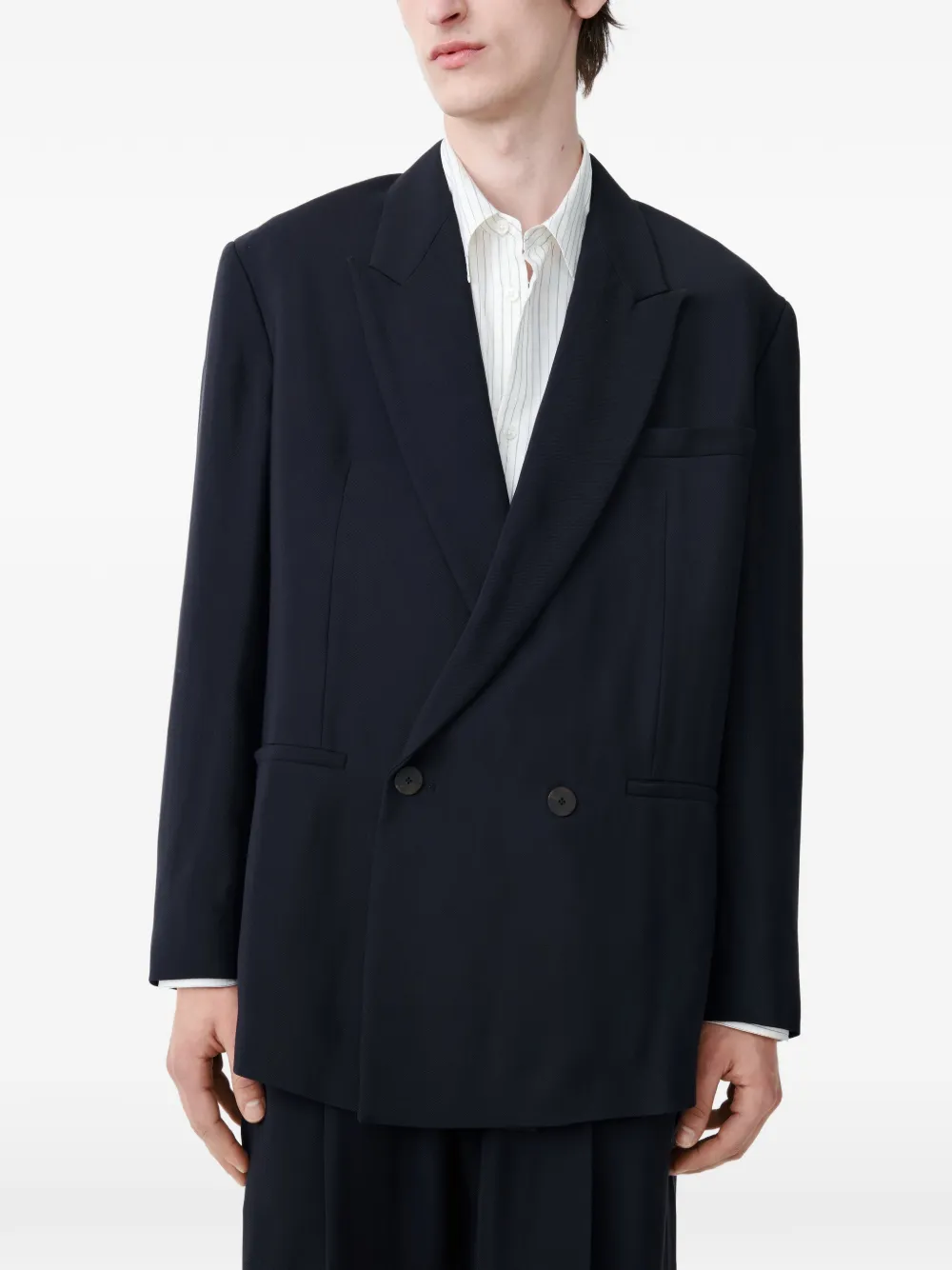 Studio Nicholson Daburu Double-breasted Jacket In Black