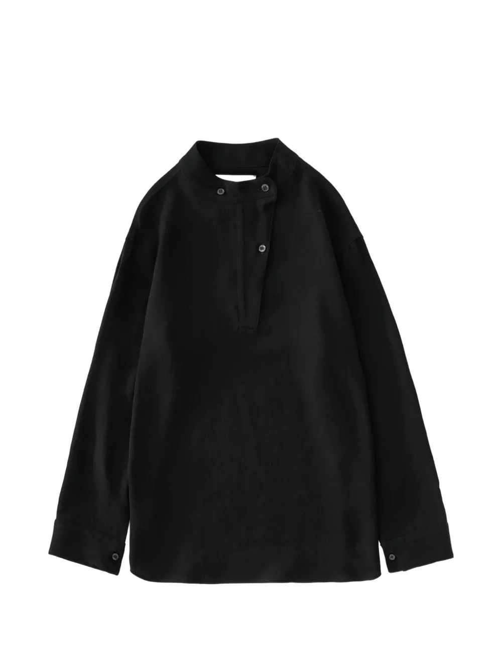 Studio Nicholson Dimas Collar-asymmetric Shirt In Black