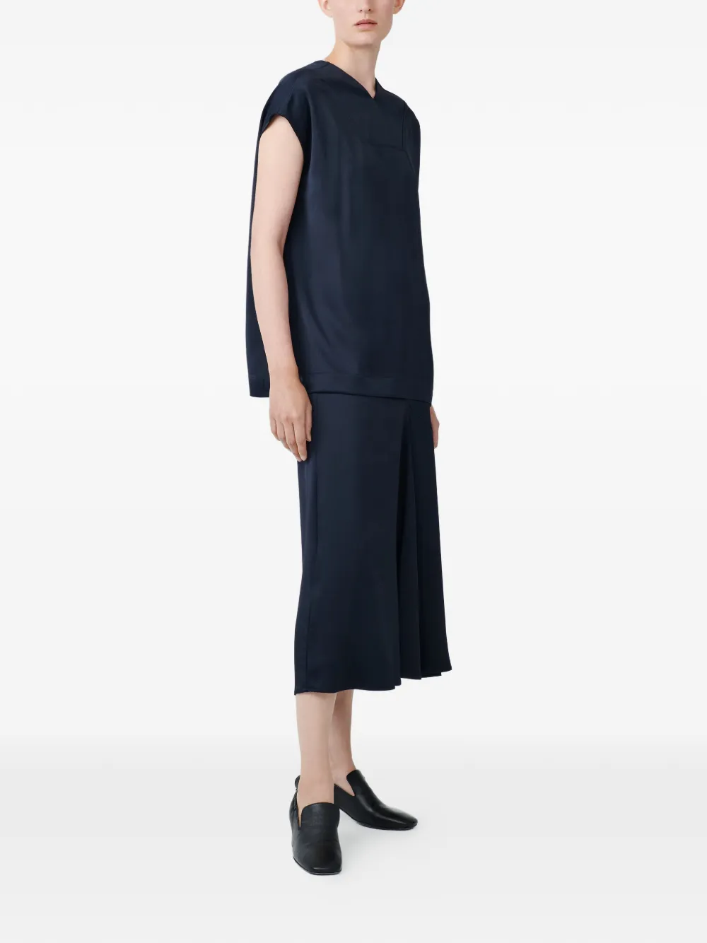 Greer V-Neck Draped Top