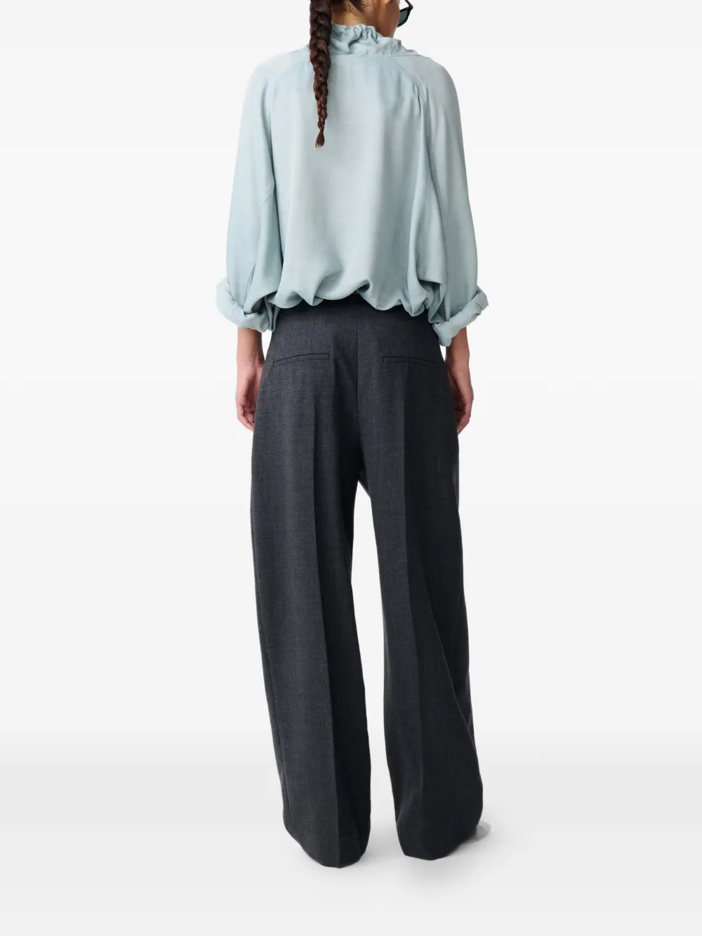 Studio Nicholson Mirelle Drawstring Top In Blue