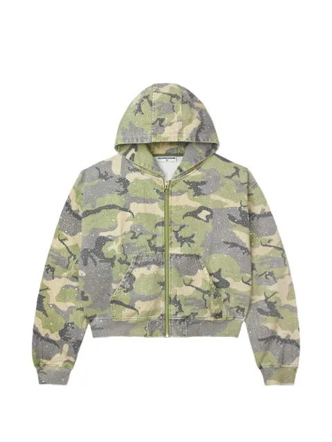 Vale camouflage zipped hoodie