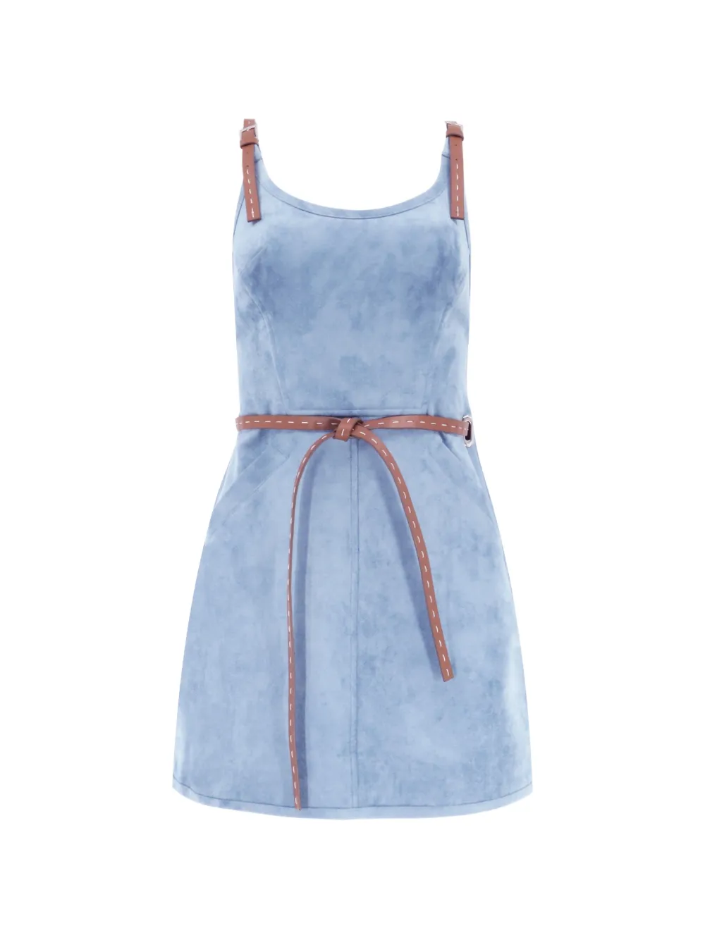 Alexis Kacen belted mini dress - Blu