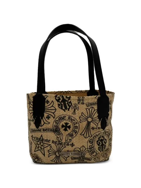 Chrome Hearts handle graphic beach bag