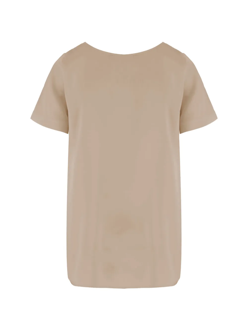  Allude Side Slits Silk T-shirt - Neutrals 