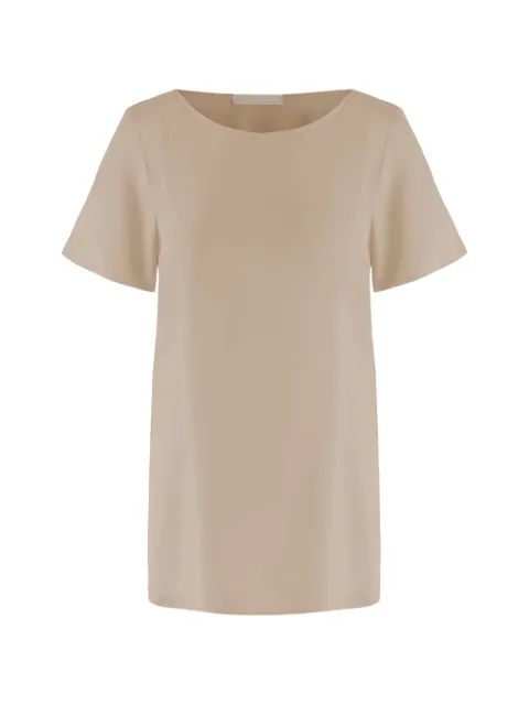 Allude side slits silk T-shirt