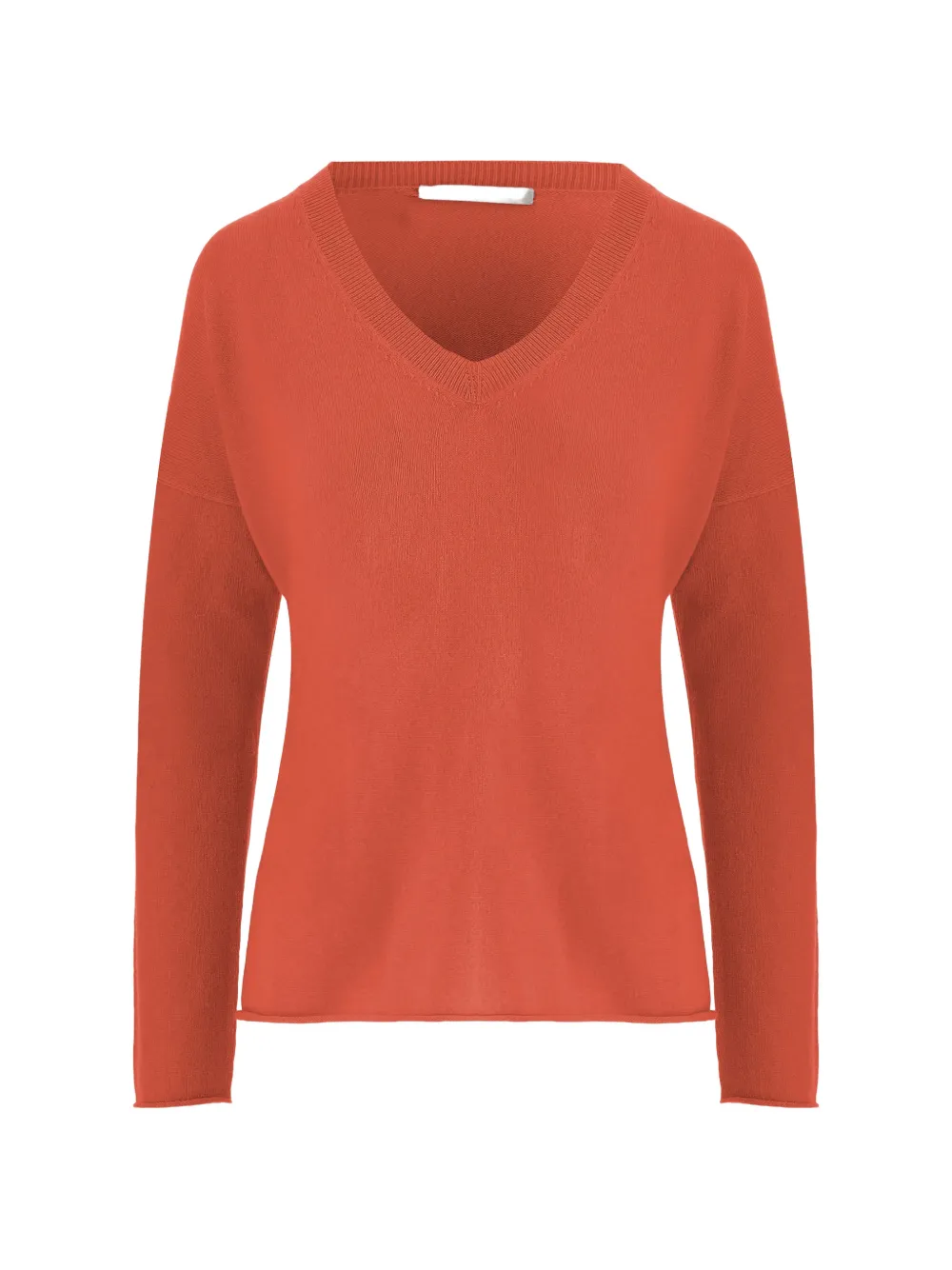 Allude ribbed V-neck sweater - Rosso