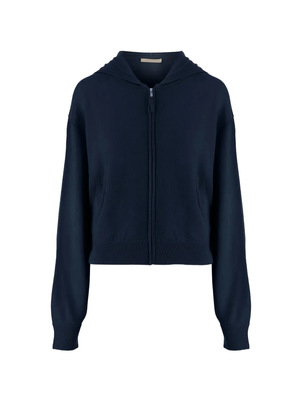 Allude hooded zip-up sweater - Blue