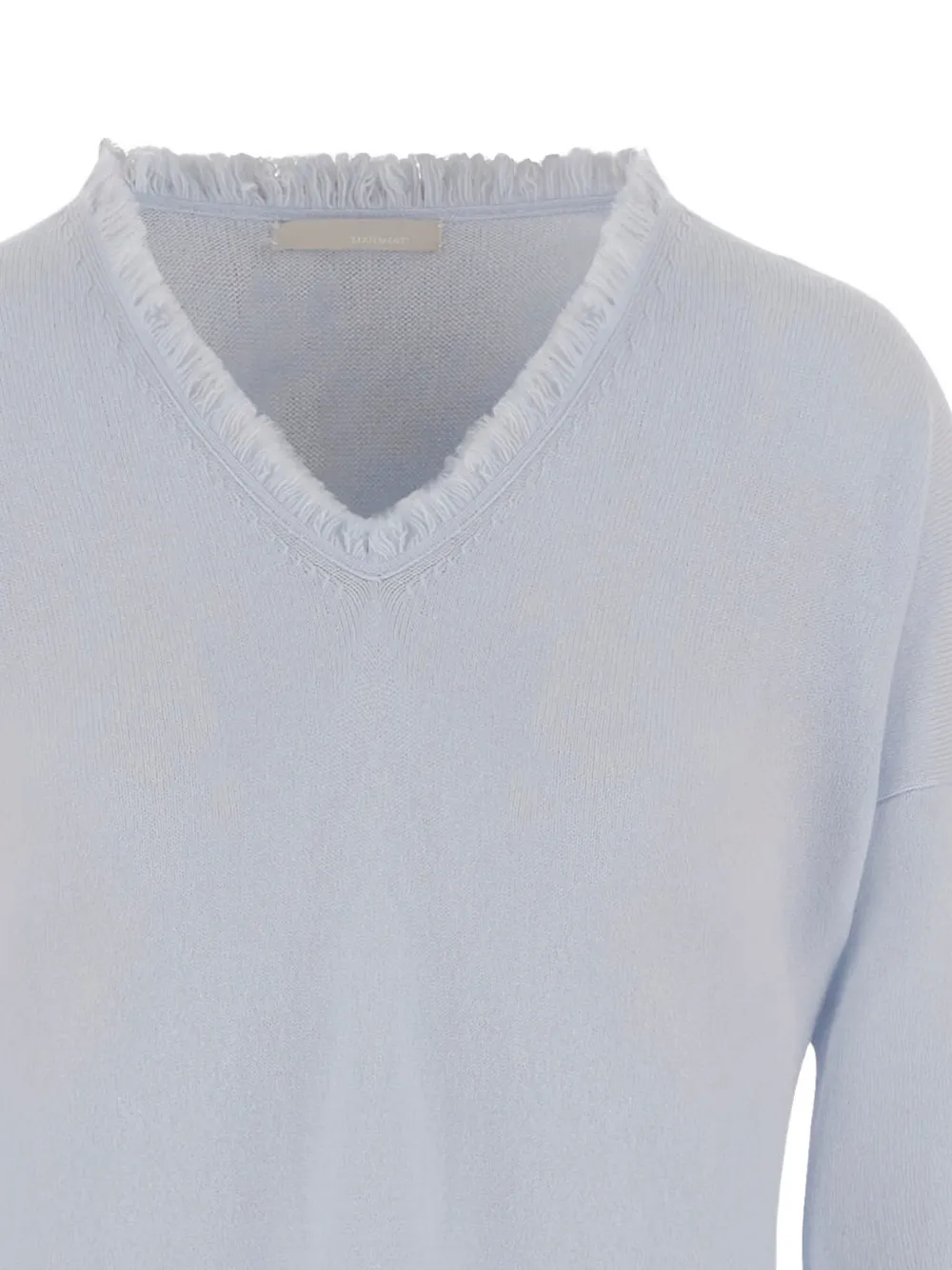 Fringed-Neck Sweater