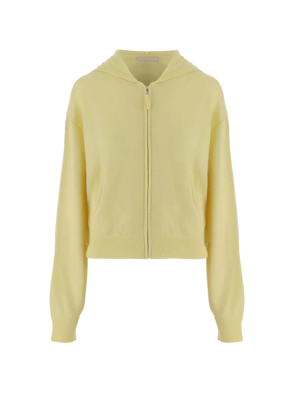 Allude zip-up hooded cardigan - Gelb