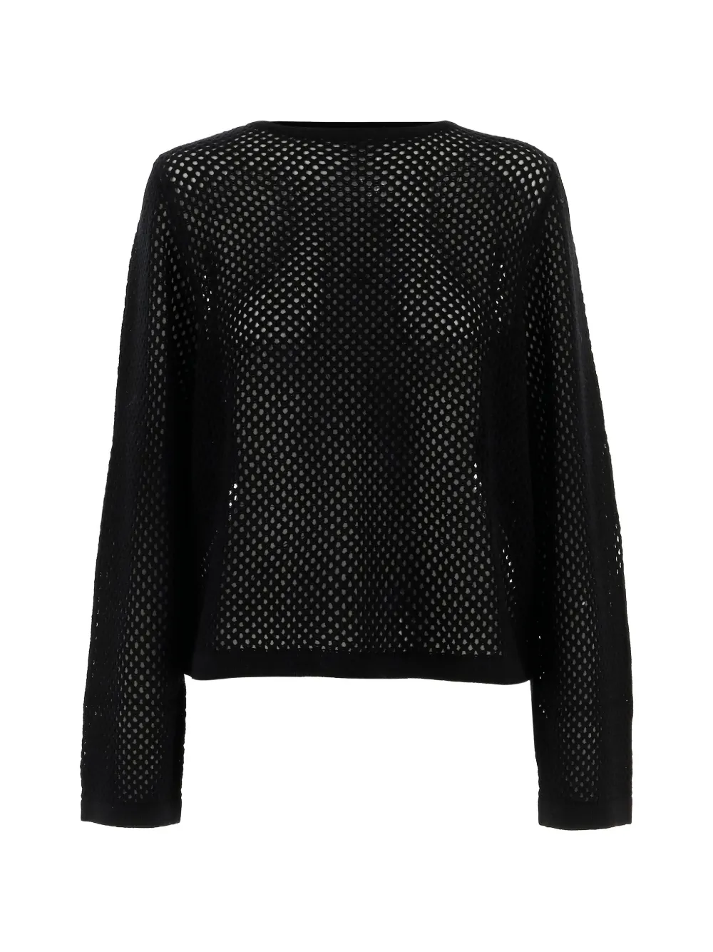 Allude geometric openwork sweater - Nero