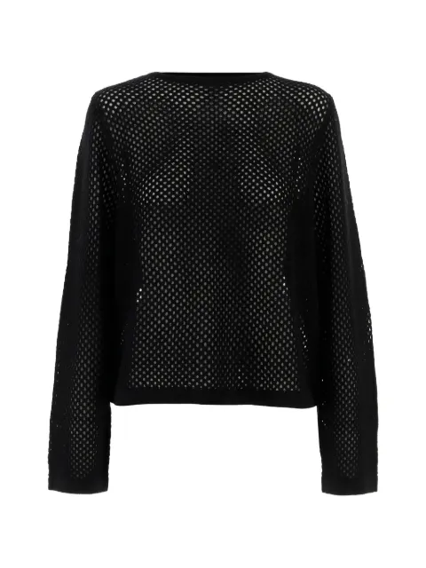 Allude geometric openwork sweater