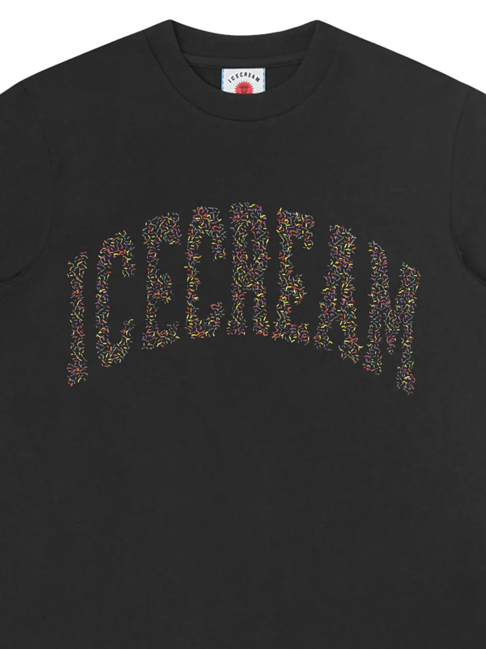 ICECREAM T-shirt met ronde hals en logo Zwart