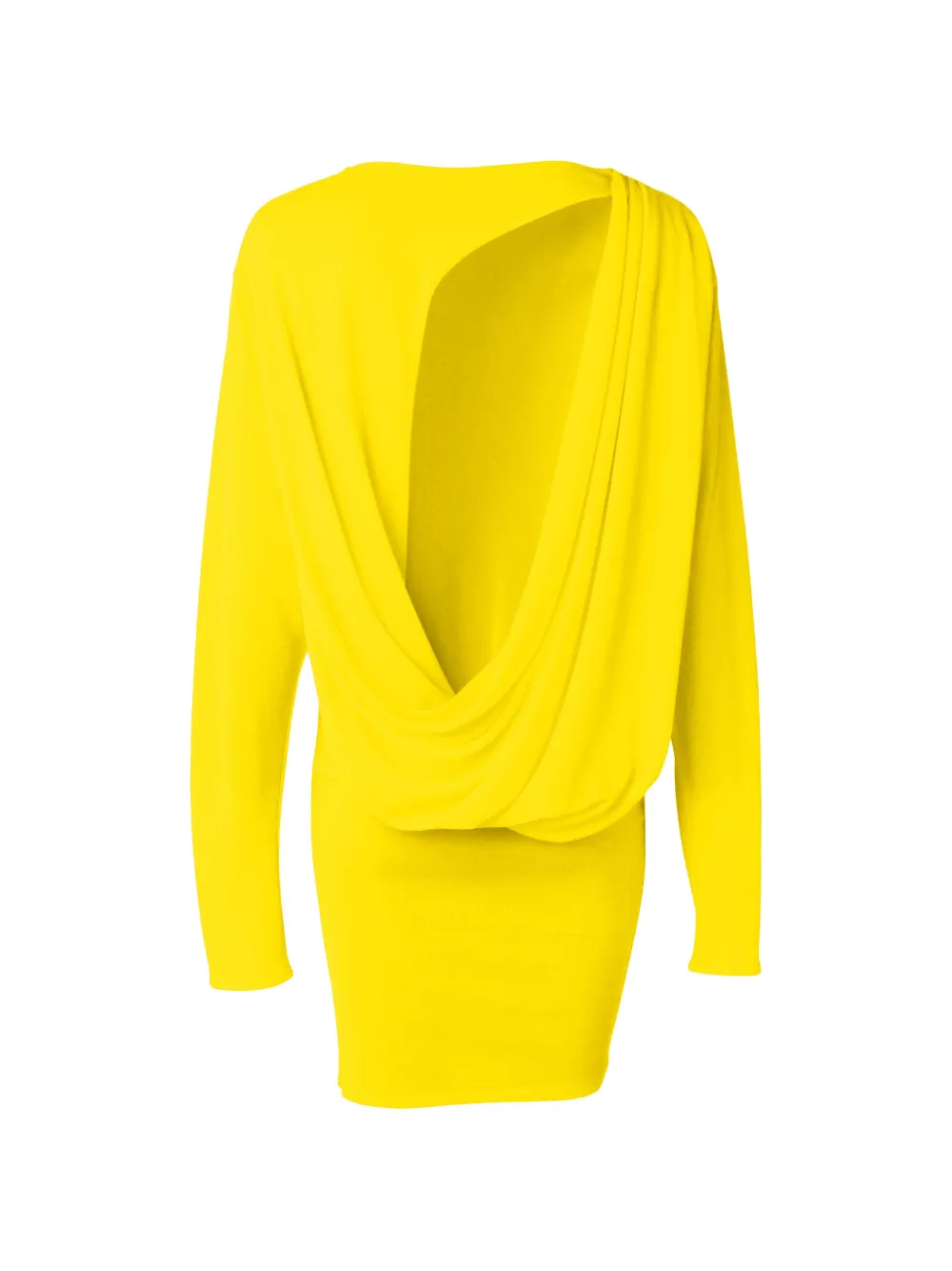 Jacquemus Mini-jurk met lange mouwen en uitgesneden details Geel