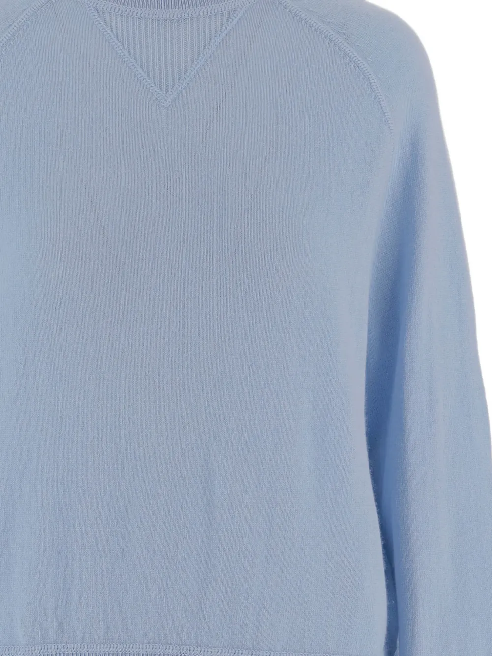  Allude Crew-neck Ribbed Sweater - Blue 