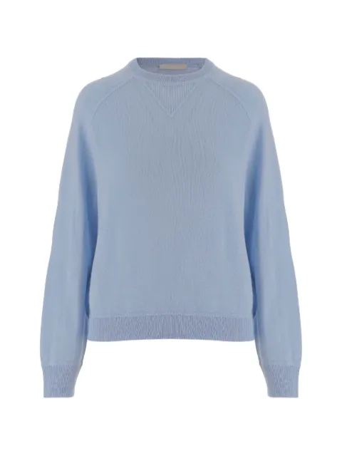 Allude suéter tejido de canalé con cuello redondo