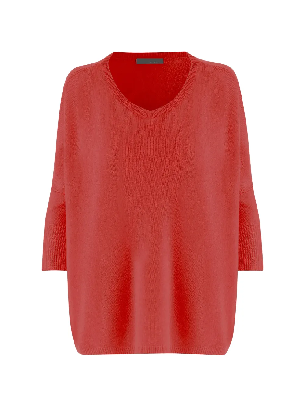 Allude V-neck ribbed sweater - Rosso
