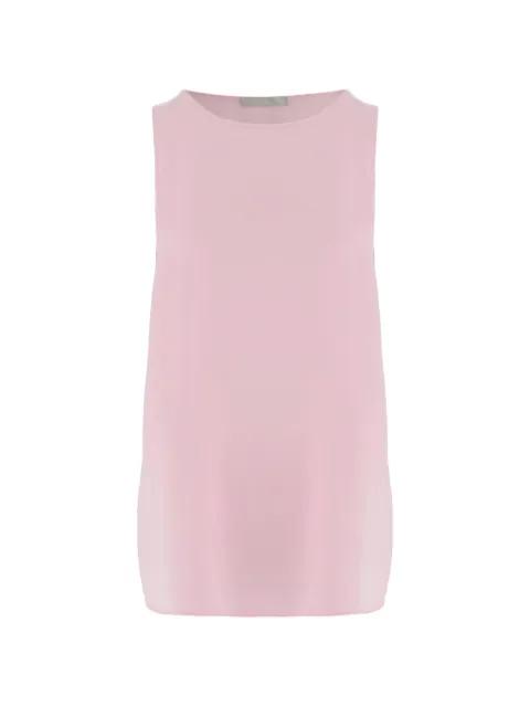 Allude round-neck sleeveless tank top