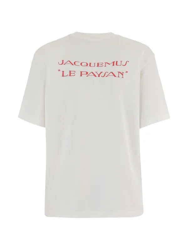 (*)様 新品未使用　jacquemus 白ロゴtシャツ Jacquemus ロゴ Tシャツ | ニュートラル | FARFETCH JP