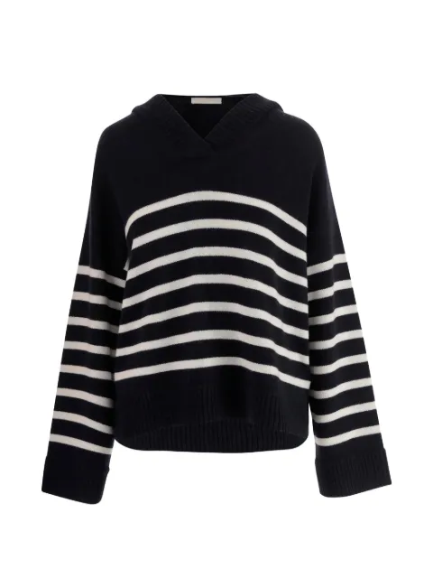 Allude Maglione a righe con cappuccio