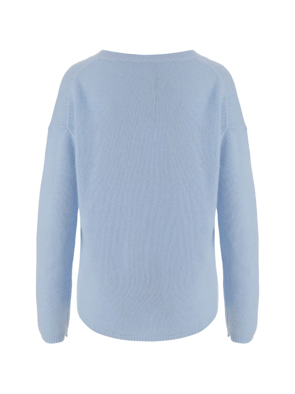  Allude V-neck Ribbed Sweater - Blue 
