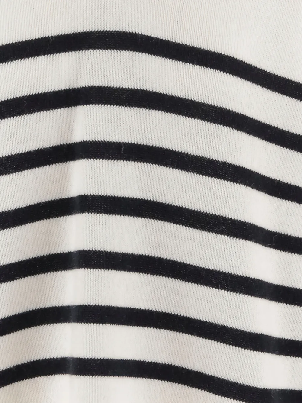 Allude Striped Hooded Sweater - White 