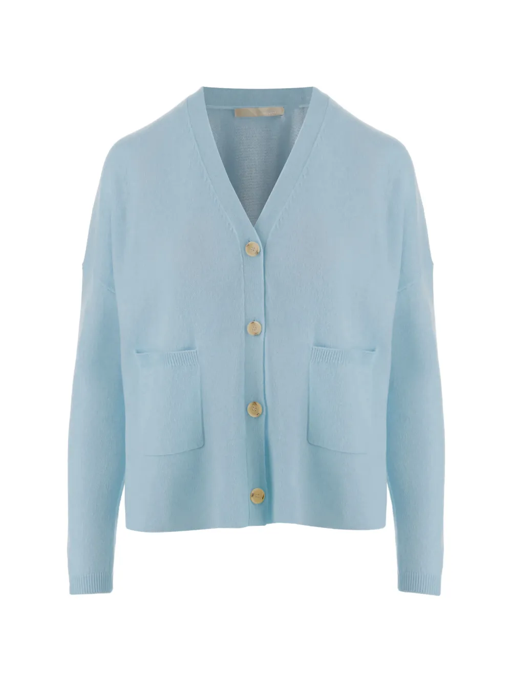 Allude V-neck patch-pocket cardigan - Blu