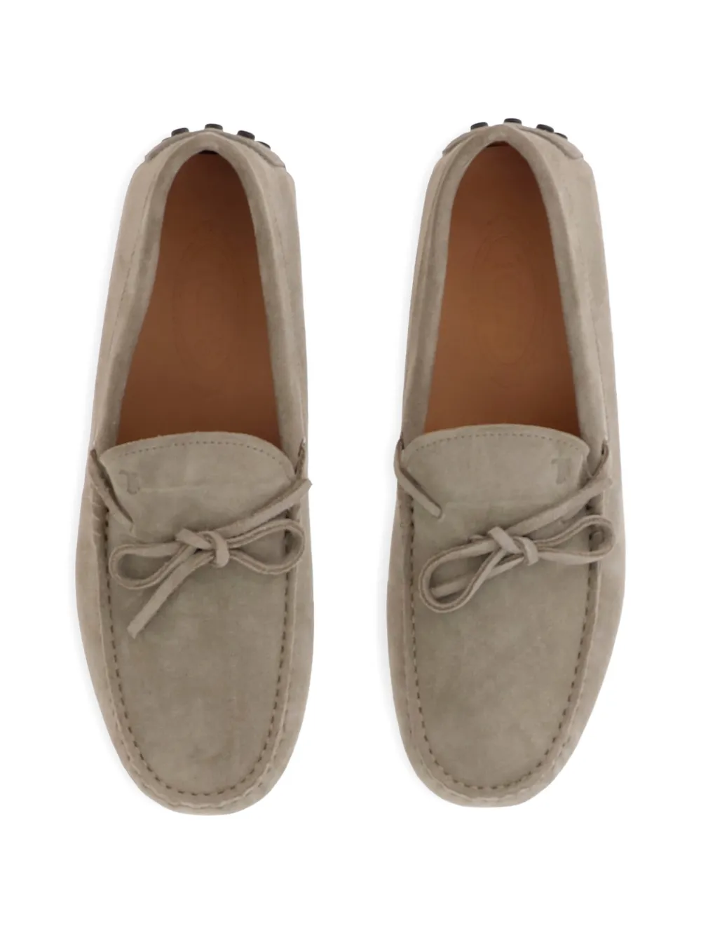 Tod's Loafers met vlakken en strik Beige