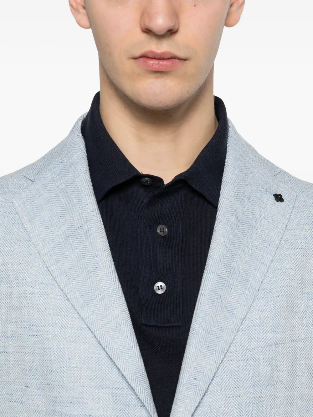 Tagliatore Blazer met enkele rij knopen Blauw