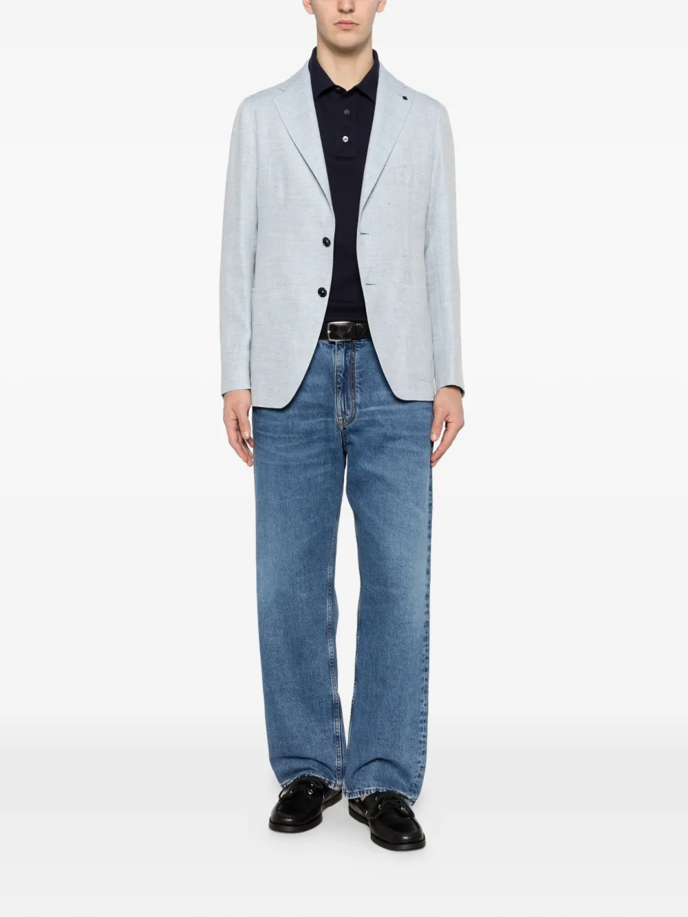 Tagliatore Blazer met enkele rij knopen Blauw