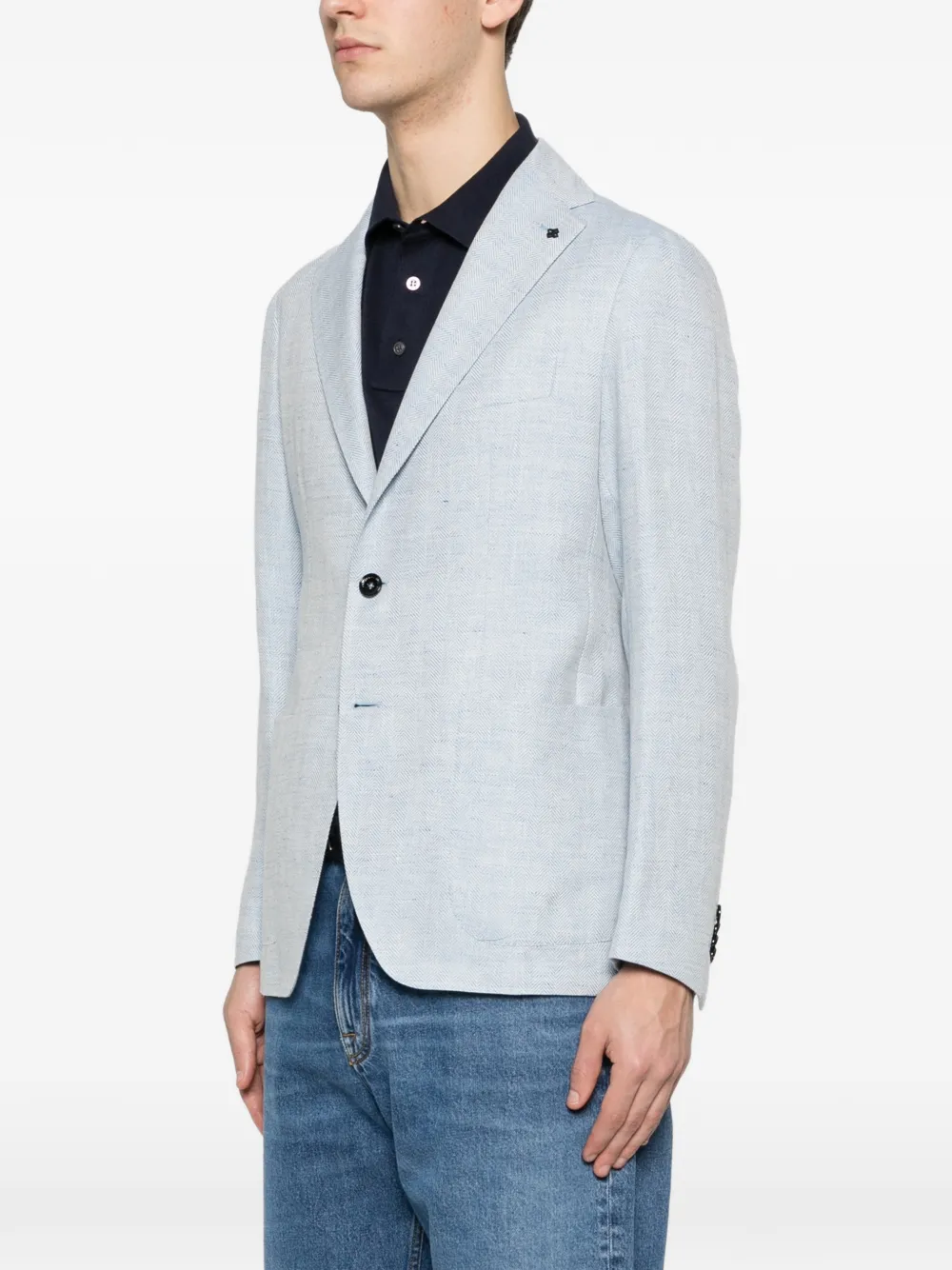 Tagliatore Blazer met enkele rij knopen Blauw