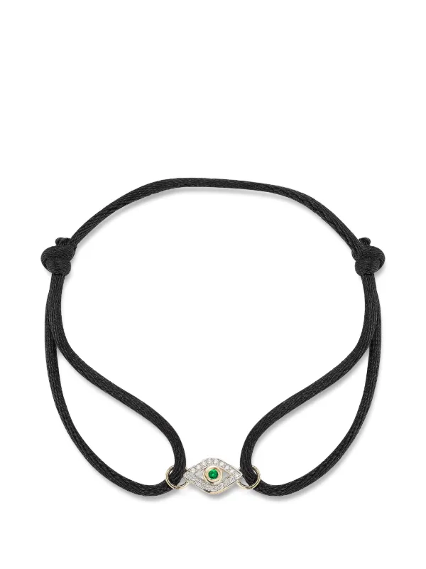 Mateo Evil Eye Diamond Bracelet in Black