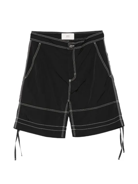 AMI Paris contrast-stitch bermuda shorts