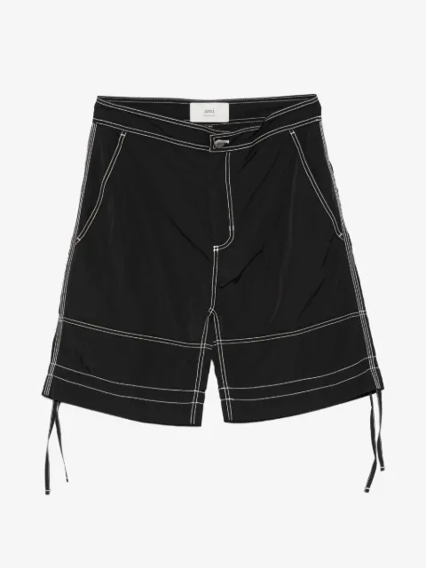 AMI Paris contrast-stitch bermuda shorts