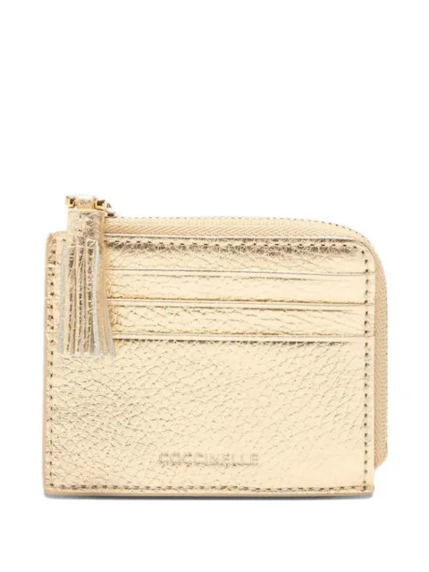 Coccinelle Tassel zip-fastening leather card holder