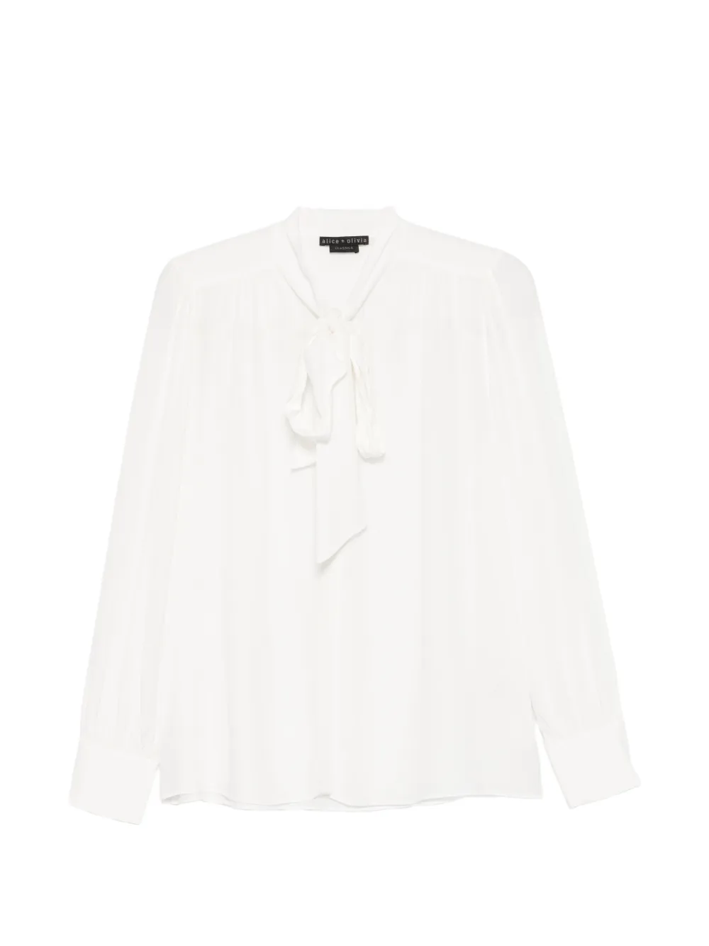 alice + olivia Thayer tie long-sleeve blouse - Bianco
