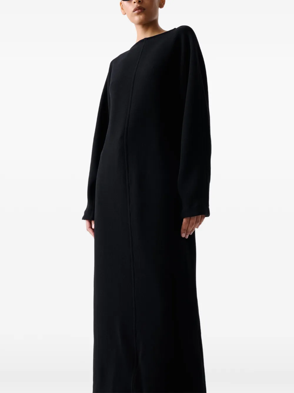 Studio Nicholson Cali midi-jurk met lange mouwen en split Zwart
